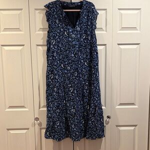 Vineyard Vines Navy Floral Midi Dress